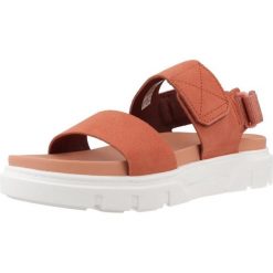 Sandały TIMBERLAND GREYFIELD SANDAL 2 STR Czerwony. Czerwone sandały Timberland, bez wzorów, ze skóry, bez obcasa, bez zapięcia. W wyprzedaży za 275.95 zł.