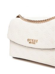 Guess Torebka Phoebe HWPD96 65210 Biały. Białe listonoszki Guess, z aplikacjami, ze skóry, bez dodatków. Za 589.99 zł.