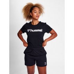 Koszulka damska Hummel Go 2.0 Logo. Czarne bluzki Hummel, bez wzorów, z bawełny, sportowe, bez kołnierzyka, bez ramiączek. Za 137.50 zł.