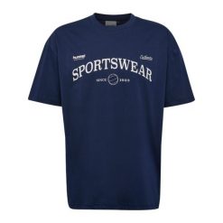 Koszulka Hummel Club Loose. Niebieskie bluzki Hummel, bez wzorów, bez kołnierzyka, bez ramiączek. Za 153.50 zł.