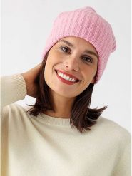 Zwillingsherz Kaszmirowa czapka beanie w kolorze jasnoróżowym rozmiar: onesize. Różowe czapki Zwillingsherz, bez wzorów, z kaszmiru. Za 211.31 zł.