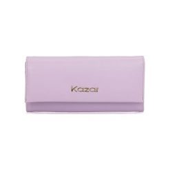 Skórzany portfel w kolorze wrzosowym - (S)19 x (W)9,5 cm. Fioletowe portfele Kazar, Wittchen, bez wzorów, z materiału. W wyprzedaży za 229.95 zł.