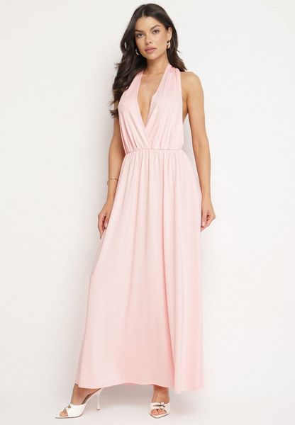 Różowa Koktajlowa Sukienka Multiway z Wiskozą i Wiązaniem na Szyi Lilazza. Czerwone sukienki Born2be, na imprezę, l, bez wzorów, z wiskozy, wizytowe, bez kołnierzyka, bez ramiączek, rozkloszowane. Za 179.99 zł.