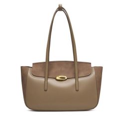 Torebka Calvin Klein. Brązowe torebki klasyczne Calvin Klein, bez wzorów, bez dodatków. Za 699.99 zł.