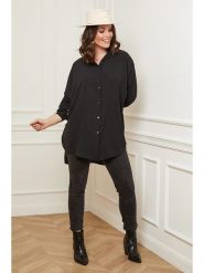 Curvy Lady Koszula w kolorze czarnym rozmiar: 40/42. Czarne koszule Curvy Lady, bez wzorów, klasyczne, bez kołnierzyka, bez ramiączek. Za 105.63 zł.