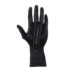 Rękawiczki termoaktywne do biegania unisex Brubeck. Czarne rękawiczki Brubeck, bez wzorów, z elastanu, sportowe. Za 61.99 zł.