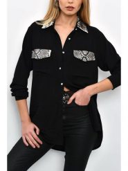 Milan Kiss Koszula w kolorze czarnym rozmiar: XL. Czarne koszule Milan Kiss, xl, bez wzorów, z wiskozy, bez kołnierzyka, bez ramiączek. Za 152.99 zł.