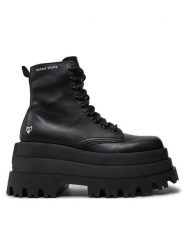 Naked Wolfe Trzewiki Sloane Czarny. Czarne botki Naked Wolfe, bez wzorów, ze skóry, bez obcasa, na koturnie, bez zapięcia. Za 929.99 zł.