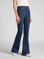 Lee Dżinsy "Breese" - Slim fit - w kolorze granatowym rozmiar: W25/L33. Niebieskie jeansy Lee, l, z aplikacjami, z podwyższonym stanem. Za 175.95 zł.