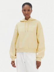 Tommy Hilfiger Bluza Corp Logo WW0WW47832 Żółty Regular Fit. Żółte bluzy TOMMY HILFIGER, m, bez wzorów, z bawełny, bez kaptura. Za 439.99 zł.