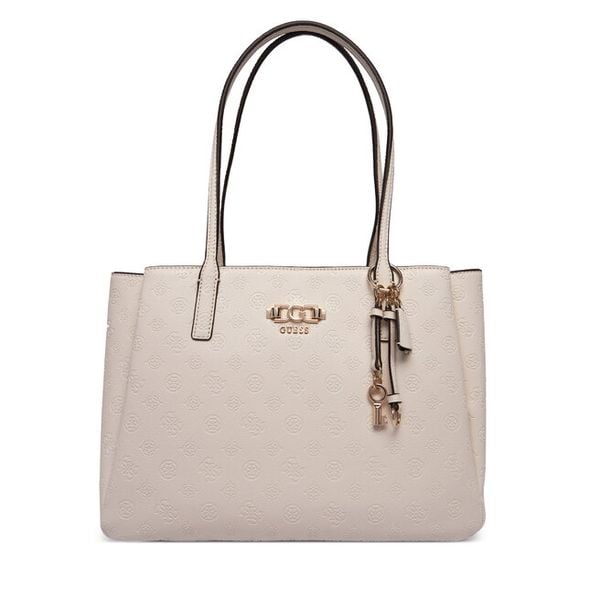 Torebka Guess. Białe shopper Guess, z aplikacjami, bez dodatków. Za 450.99 zł.