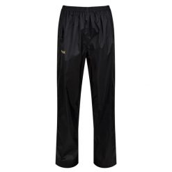 Damskie Wodoodporne Spodnie Overtrouser. Czarne spodnie sportowe Regatta, na lato, l, bez wzorów, trekkingowe. Za 87.99 zł.
