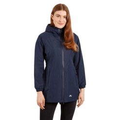 Kurtka Damska Wodoodporna. Niebieskie kurtki Trespass, l, bez wzorów, z materiału, z kapturem. Za 280.99 zł.