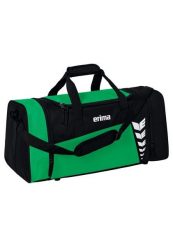 Torba sportowa Erima Six Wings. Czarne torby na ramię Erima, bez wzorów, z poliesteru, sportowe, na ramię, z nadrukiem, bez dodatków. Za 119.99 zł.