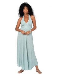 Aller Simplement Sukienka w kolorze zielonym rozmiar: 34-40. Zielone sukienki Aller Simplement, bez wzorów, z bawełny, bez kołnierzyka, bez ramiączek, maxi. Za 100.99 zł.