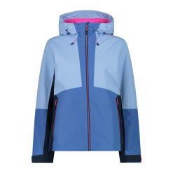 Kurtka przeciwdeszczowa z odpinanym kapturem damska CMP. Niebieskie kurtki sportowe CMP, l, bez wzorów, trekkingowe. W wyprzedaży za 564.65 zł.