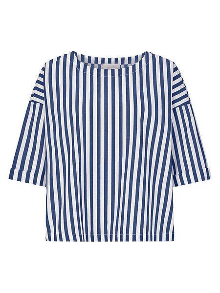 Rich & Royal Bluzka w kolorze granatowo-białym rozmiar: 40. Białe bluzki Rich & Royal, bez wzorów, z bawełny, bez kołnierzyka, bez ramiączek. Za 214.95 zł.