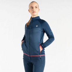 Ascending Core damska bluza. Niebieskie bluzy sportowe Dare 2b, na zimę, bez wzorów, bez kaptura. W wyprzedaży za 189.99 zł.