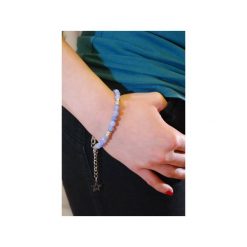 Bransoletka z agatem trawionym. Niebieskie bransoletki Eurythmia, metalowe. Za 120.00 zł.