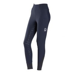 Damskie legginsy jeździeckie z pełną przyczepnością Tattini Agatea. Niebieskie legginsy TATTINI, bez wzorów, z polaru. Za 502.20 zł.