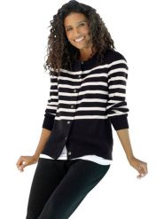 Heine Kardigan w kolorze antracytowo-białym rozmiar: 40. Czarne kardigany Heine, bez wzorów. Za 56.99 zł.