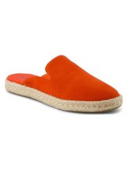 TOMS Skórzane klapki w kolorze czerwonym rozmiar: 38,5. Czerwone klapki Toms, bez wzorów, bez obcasa. Za 159.95 zł.