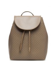 Calvin Klein Plecak Emblem Aop Flap Backpack LV04F3271G Beżowy. Brązowe plecaki Calvin Klein, bez wzorów, ze skóry. Za 649.99 zł.