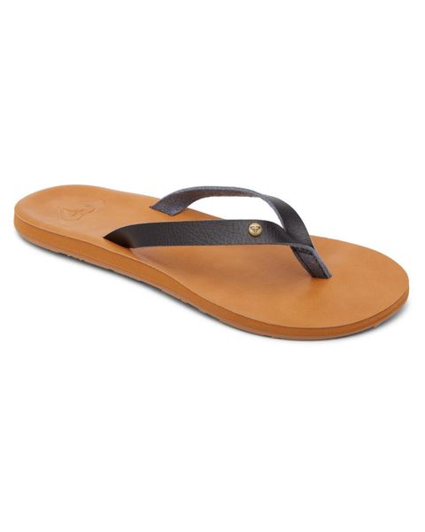 Japonki damskie ROXY Jyll III. Czarne klapki Roxy, bez wzorów, z gumy, bez obcasa. Za 94.99 zł.