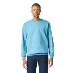 Bluza Polarowa Unisex Dla Dorosłych Softstyle Midweight. Fioletowe bluzy GILDAN, m, bez wzorów, z bawełny, z kapturem. Za 74.99 zł.