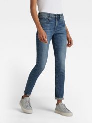 G-Star Dżinsy - Skinny fit - w kolorze niebieskim rozmiar: W26/L34. Niebieskie jeansy G-Star, l, z aplikacjami. Za 215.21 zł.