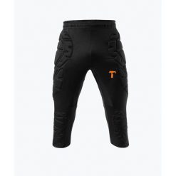 Spodnie bramkarskie 3/4 z ochraniaczami. Czarne spodnie dresowe T1TAN, s, bez wzorów, do piłki nożnej. Za 199.99 zł.