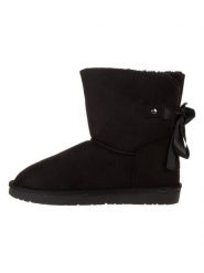 Inselhauptstadt Botki zimowe w kolorze czarnym rozmiar: 40. Czarne botki Inselhauptstadt, na zimę, bez wzorów, z materiału, bez obcasa, bez zapięcia. Za 171.68 zł.