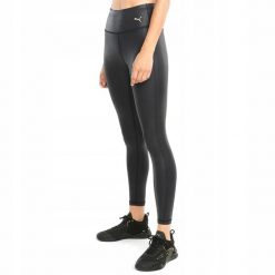 LEGGINSY DAMSKIE SPORTOWE PUMA-LEGGINGS 520925 XS KOLOR CZARNY. Czarne legginsy Puma, xs, bez wzorów, z materiału, na fitness i siłownię. Za 175.64 zł.