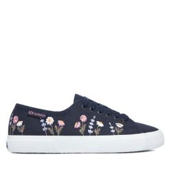 Tenisówki Superga. Niebieskie trampki Superga, bez wzorów, bez zapięcia. Za 299.99 zł.