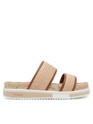 Pollini Klapki SA28285G0MTN112A Beżowy. Brązowe klapki Pollini, bez wzorów, z syntetyku, bez obcasa. Za 801.99 zł.