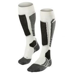 Podkolanówki damskie Falke SK2 Wool. Białe skarpety Falke, bez wzorów. Za 153.50 zł.