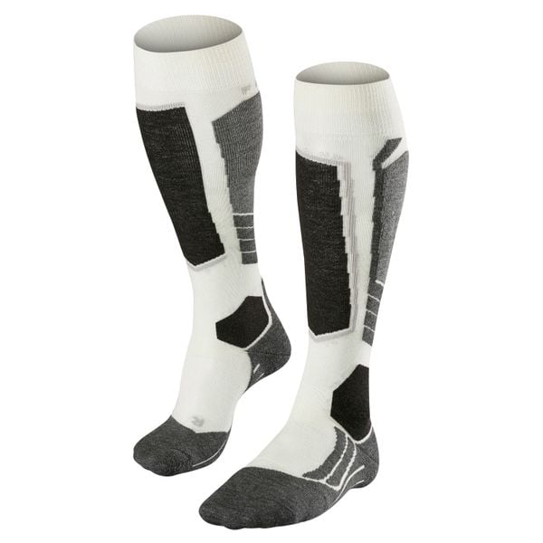 Podkolanówki damskie Falke SK2 Wool. Białe skarpety Falke, bez wzorów. Za 157.45 zł.