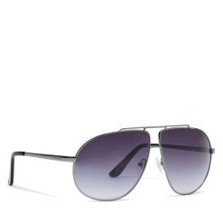 Okulary przeciwsłoneczne Guess. Szare okulary przeciwsłoneczne Guess, z aplikacjami. Za 339.99 zł.