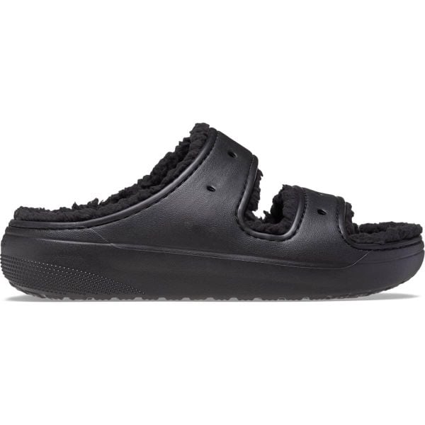 Klapki Crocs Classic Cozzzy Sandal. Czarne klapki Crocs, bez wzorów, bez obcasa. Za 219.99 zł.