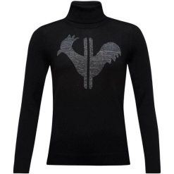 Damski sweter z golfem Rossignol Classic. Czarne golfy Rossignol, bez wzorów, bez ramiączek. W wyprzedaży za 682.50 zł.