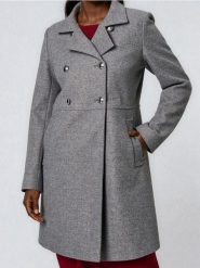 Płaszcz z guzikami ozdobnymi - szary. Szare płaszcze Sinsay, l, bez wzorów, bez kaptura. Za 119.99 zł.