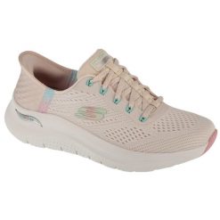 Buty sportowe damskie, Slip-Ins: Arch Fit 2.0 - Easy Chic. Brązowe obuwie sportowe Skechers, bez zapięcia, trekkingowe, Skechers Sport. Za 519.99 zł.