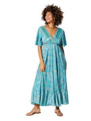 Aller Simplement Sukienka w kolorze błękitnym rozmiar: 34-40. Niebieskie sukienki Aller Simplement, bez wzorów, klasyczne, bez kołnierzyka, bez ramiączek, maxi. Za 65.99 zł.