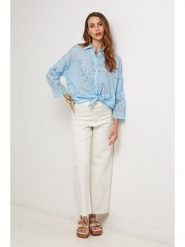 Lin Passion Koszula w kolorze błękitnym rozmiar: 34/36. Niebieskie koszule Lin Passion, bez wzorów, z bawełny, klasyczne, bez kołnierzyka, bez ramiączek. Za 121.99 zł.