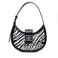 Torebka Armani Exchange. Czarne torebki klasyczne Armani Exchange, bez wzorów, bez dodatków. Za 614.99 zł.