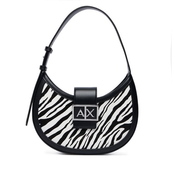 Torebka Armani Exchange. Czarne torebki klasyczne Armani Exchange, bez wzorów, bez dodatków. Za 614.99 zł.