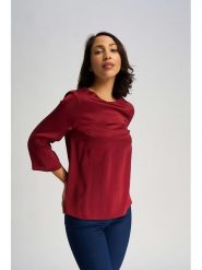 Marks & Spencer Bluzka w kolorze bordowym rozmiar: 38. Czerwone bluzki Marks & Spencer, bez wzorów, bez kołnierzyka, bez ramiączek. Za 43.99 zł.