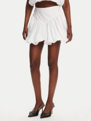 BARDOT Spódnica mini Lissett Poplin 59796SB Biały Regular Fit. Białe spódnice Bardot, bez wzorów, z bawełny, mini. Za 299.99 zł.