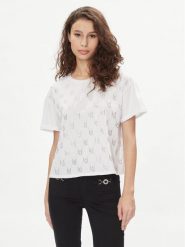 Liu Jo T-Shirt MA4326 J5904 Biały Relaxed Fit. Białe t-shirty Liu Jo, m, bez wzorów, z bawełny, bez kołnierzyka, bez ramiączek. Za 379.99 zł.
