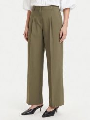 HUGO Spodnie materiałowe Tiana17 50564491 Zielony Relaxed Fit. Zielone spodnie materiałowe Hugo, bez wzorów, z materiału. Za 1,059.00 zł.